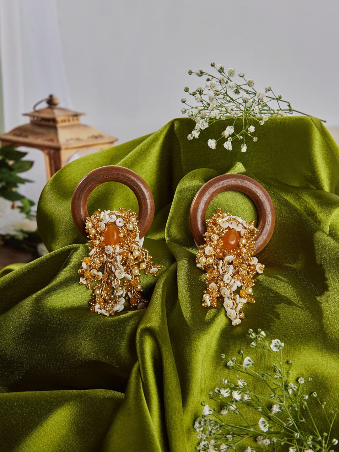 

D'oro Gold-Plated Contemporary Drop Earrings, Yellow