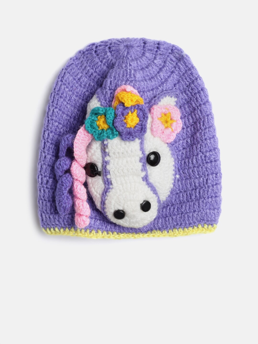 

CHUTPUT Unisex Kids Embroidered Beanie, Purple