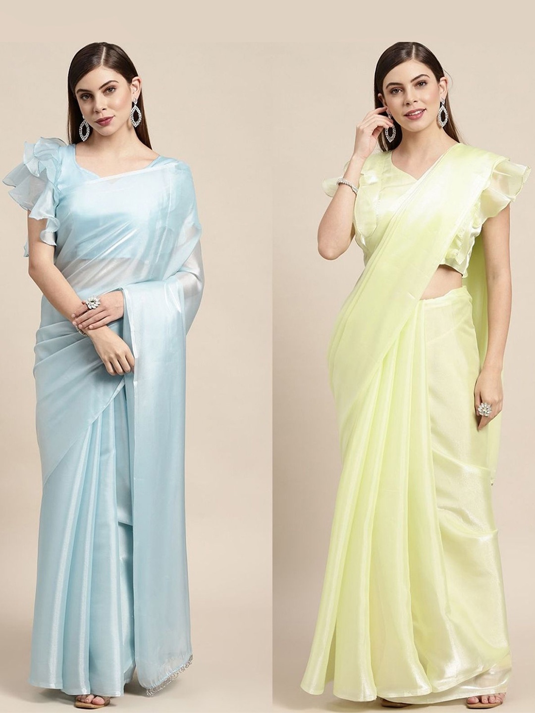 

AVANSHEE Set of 2 Silk Blend Saree, Blue