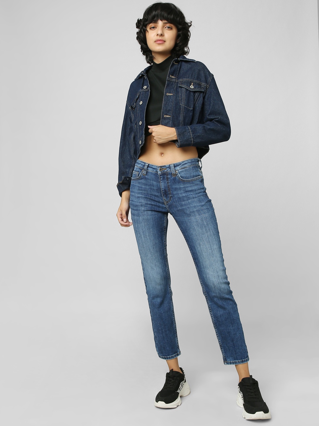 

ONLY Women Light Fade Cotton Jeans, Navy blue