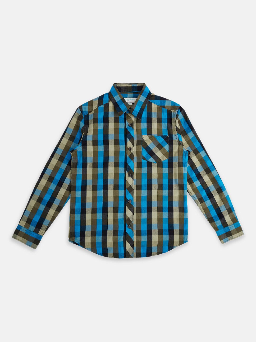 

Pantaloons Junior Boys Buffalo Checks Checked Cotton Casual Shirt, Blue