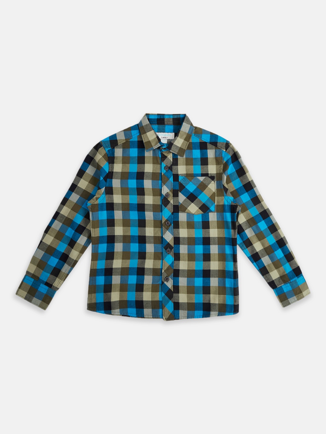 

Pantaloons Junior Boys Buffalo Checks Checked Casual Shirt, Blue