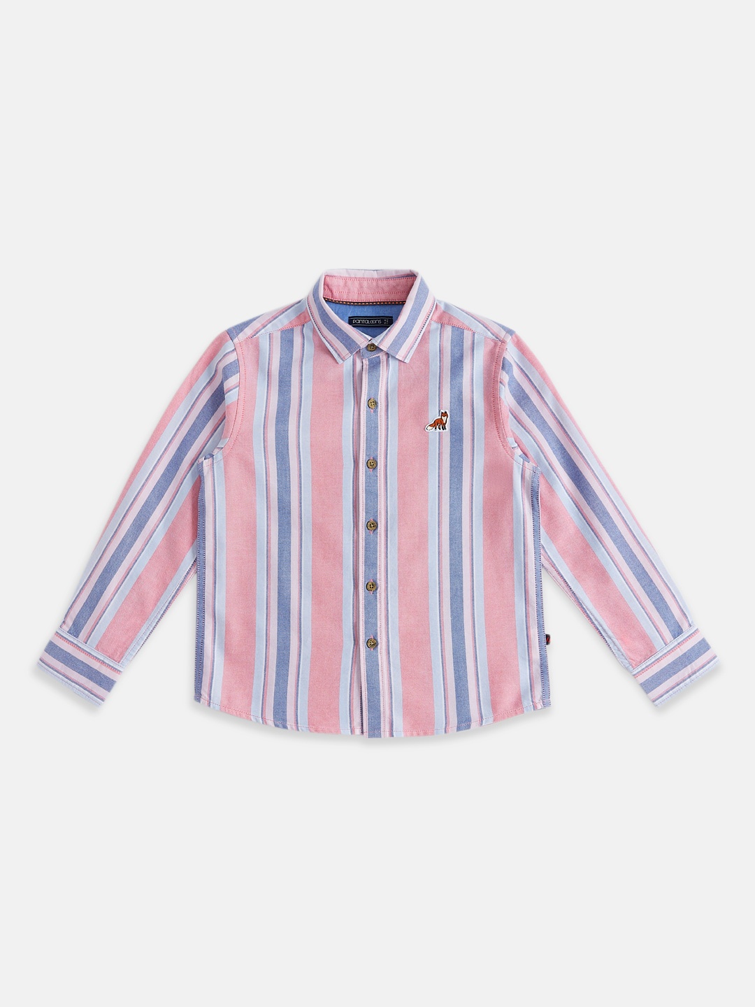 

Pantaloons Junior Boys Cotton Striped Casual Shirt, Pink