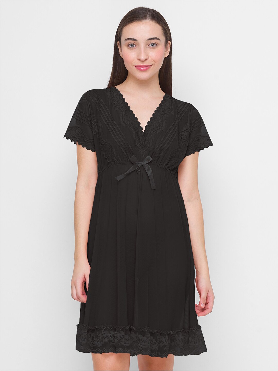 

FashionRack Net Baby Doll, Black