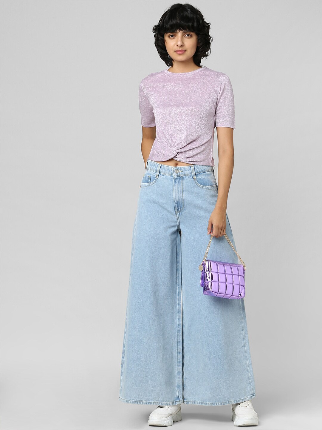 

ONLY Twisted Crop Top, Lavender