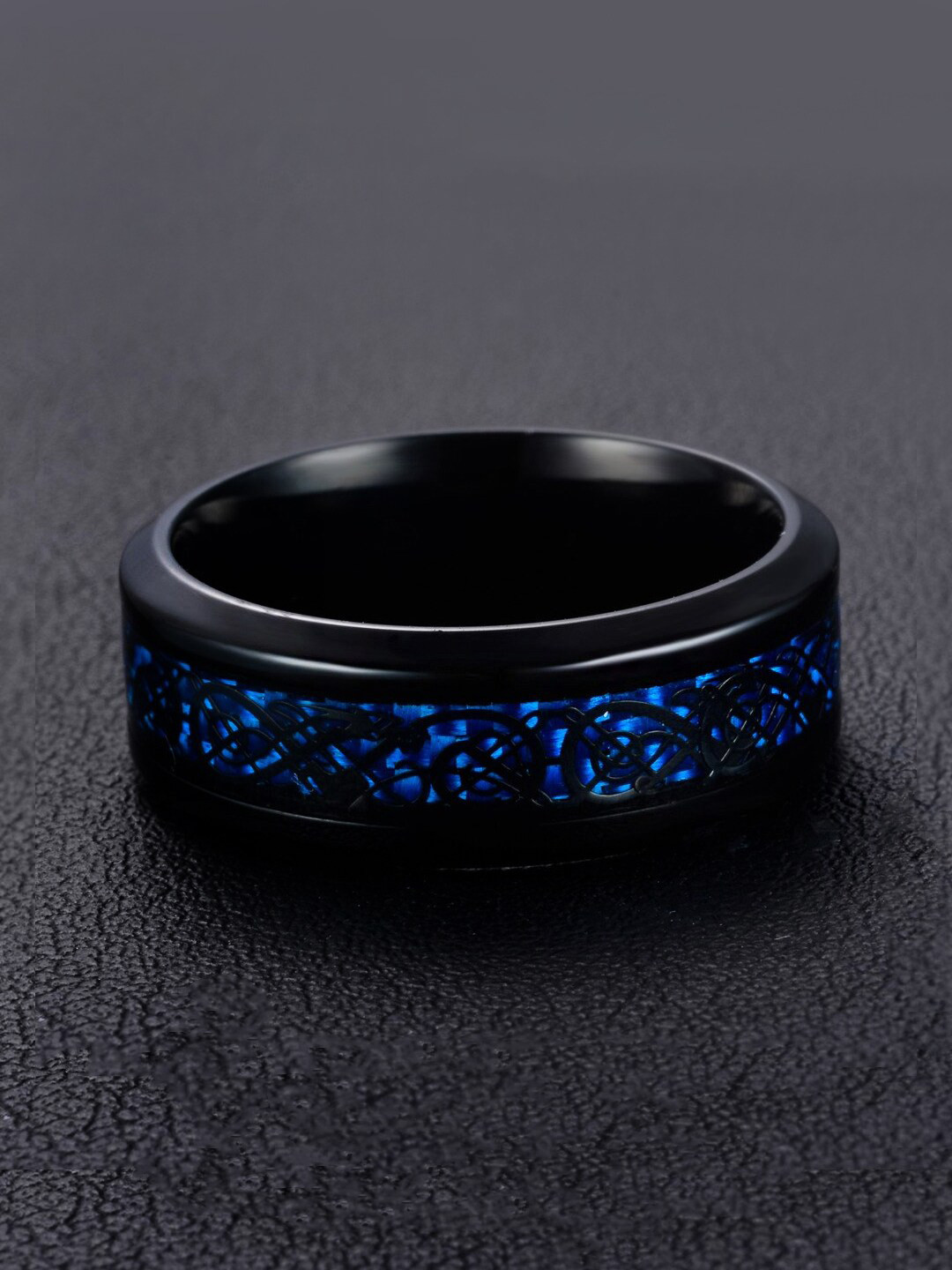 

Yellow Chimes Women Dragon Celtic Stainless Steel Finger Ring, Blue