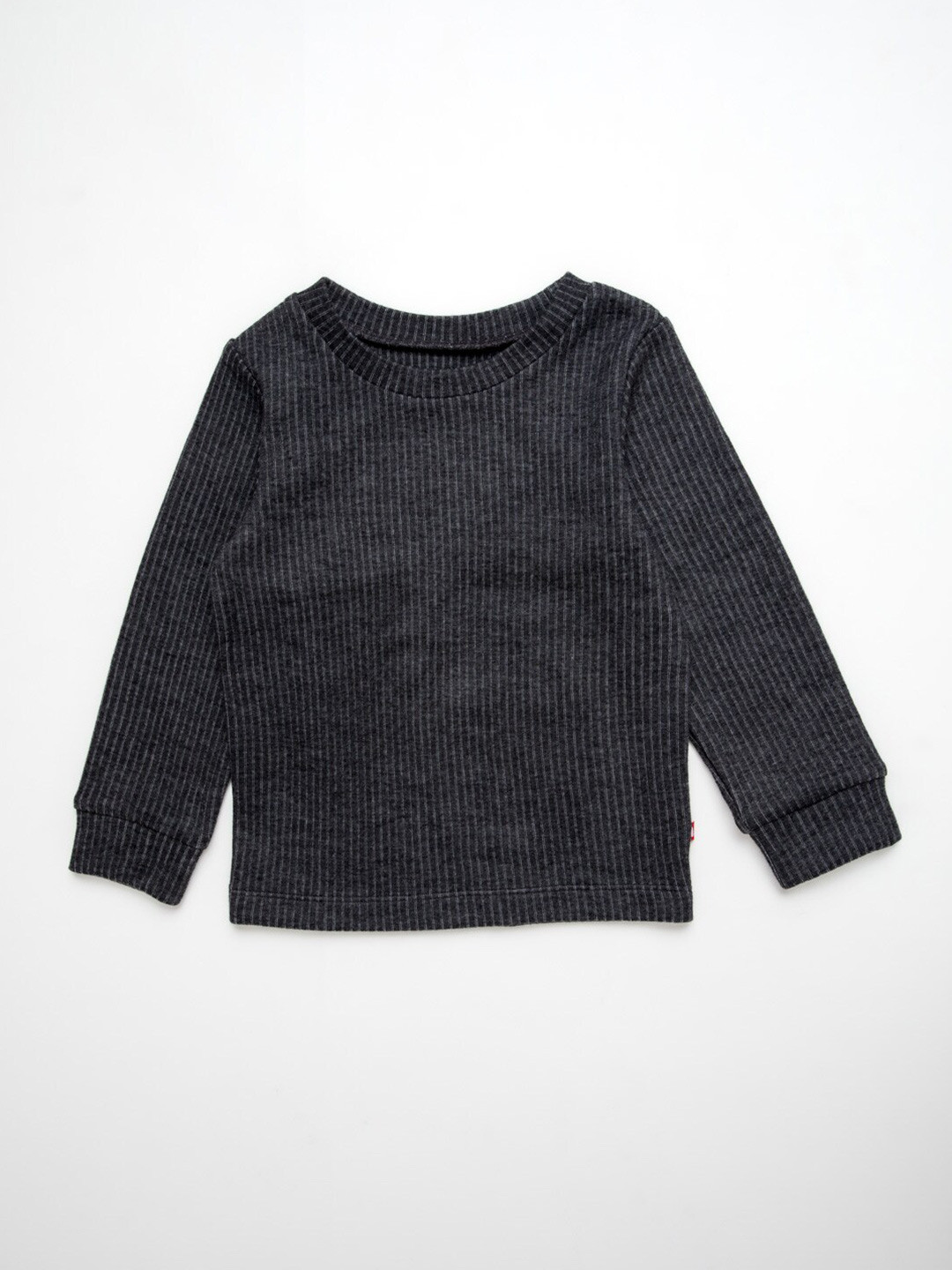 

Nino Bambino Kids Striped Fleece Thermal Top, Grey