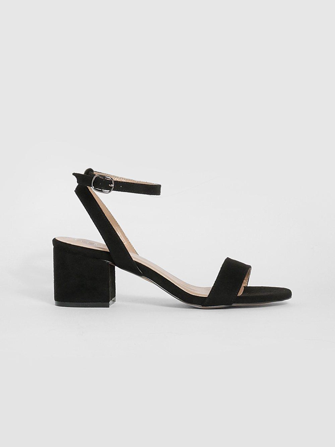 

Boohoo Mid-Top Block Heel Sandals, Black