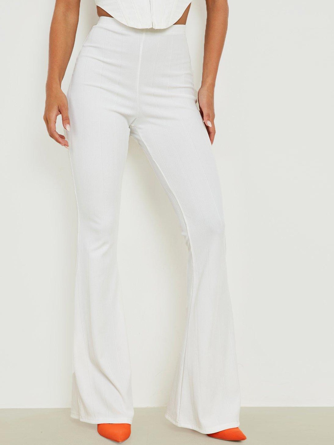 

Boohoo Women Parallel Trousers, White