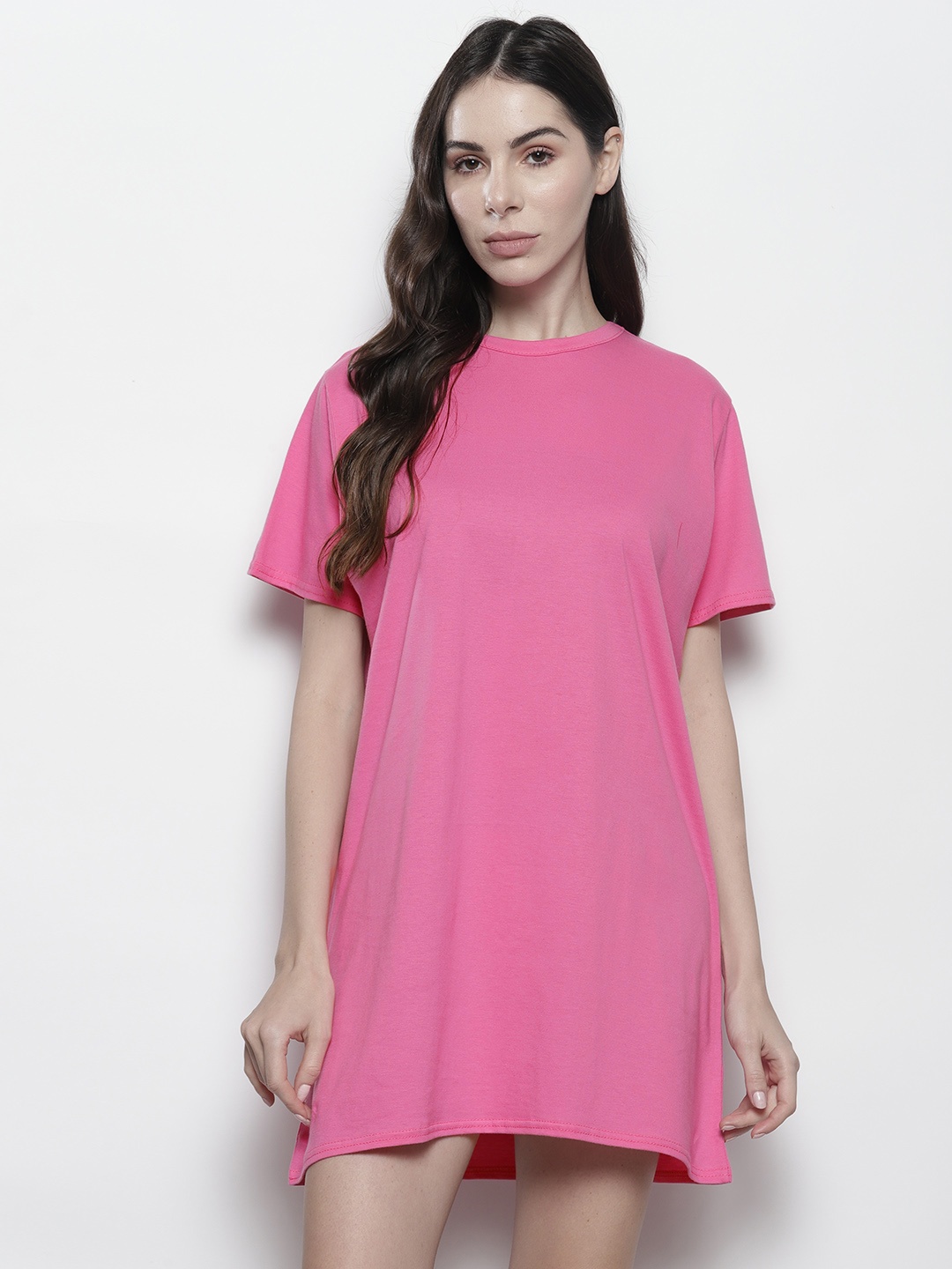 

Boohoo Pure Cotton T-shirt Nightdress, Pink