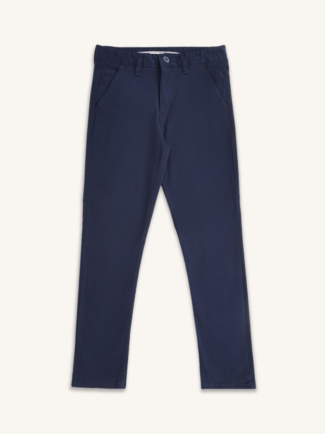 

Pantaloons Junior Boys Cotton Trousers, Navy blue