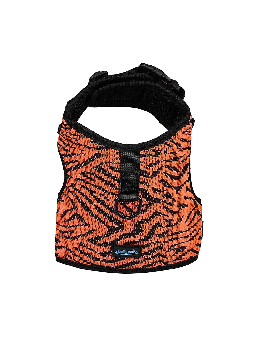 

Emily pets Printed Soft Padded Vest Pet Harness, Orange