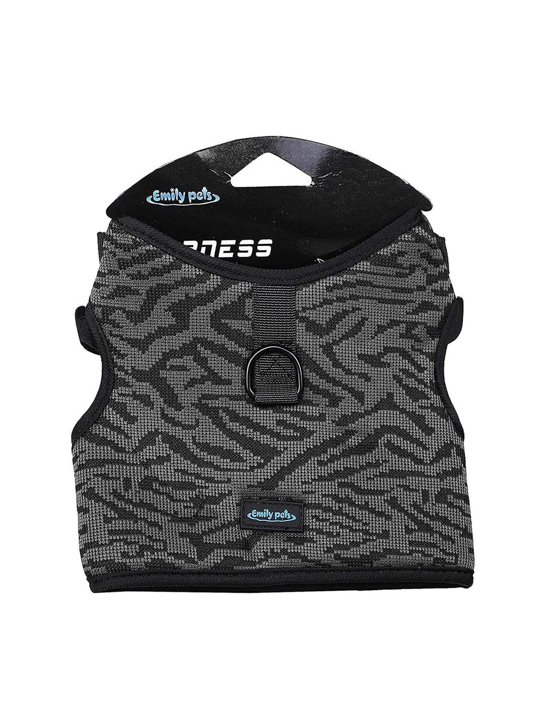 

Emily pets Printed Soft Padded Vest Pet Harness, Grey