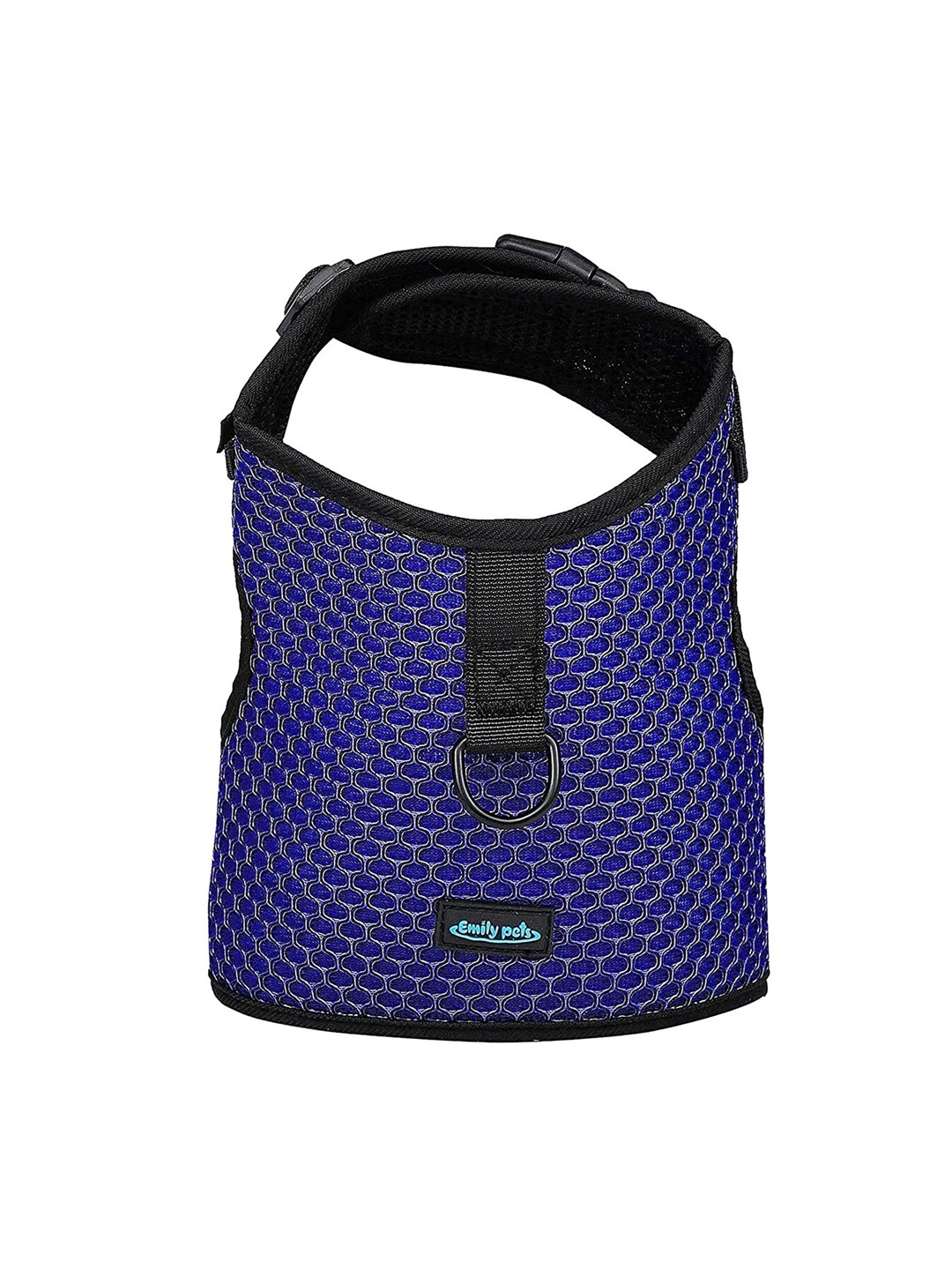 

Emily pets Printed Soft Padded Vest Pet Harness, Blue