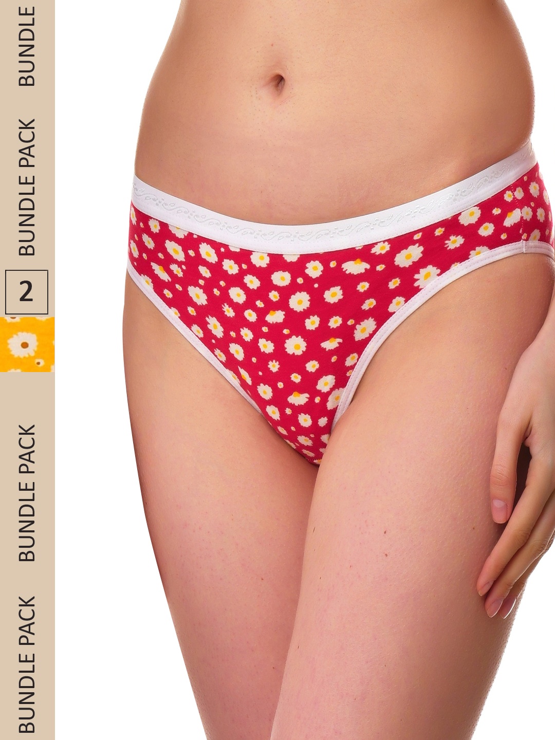 

UNMADE Women Pack Of 2 Assorted Cotton Bikini Briefs