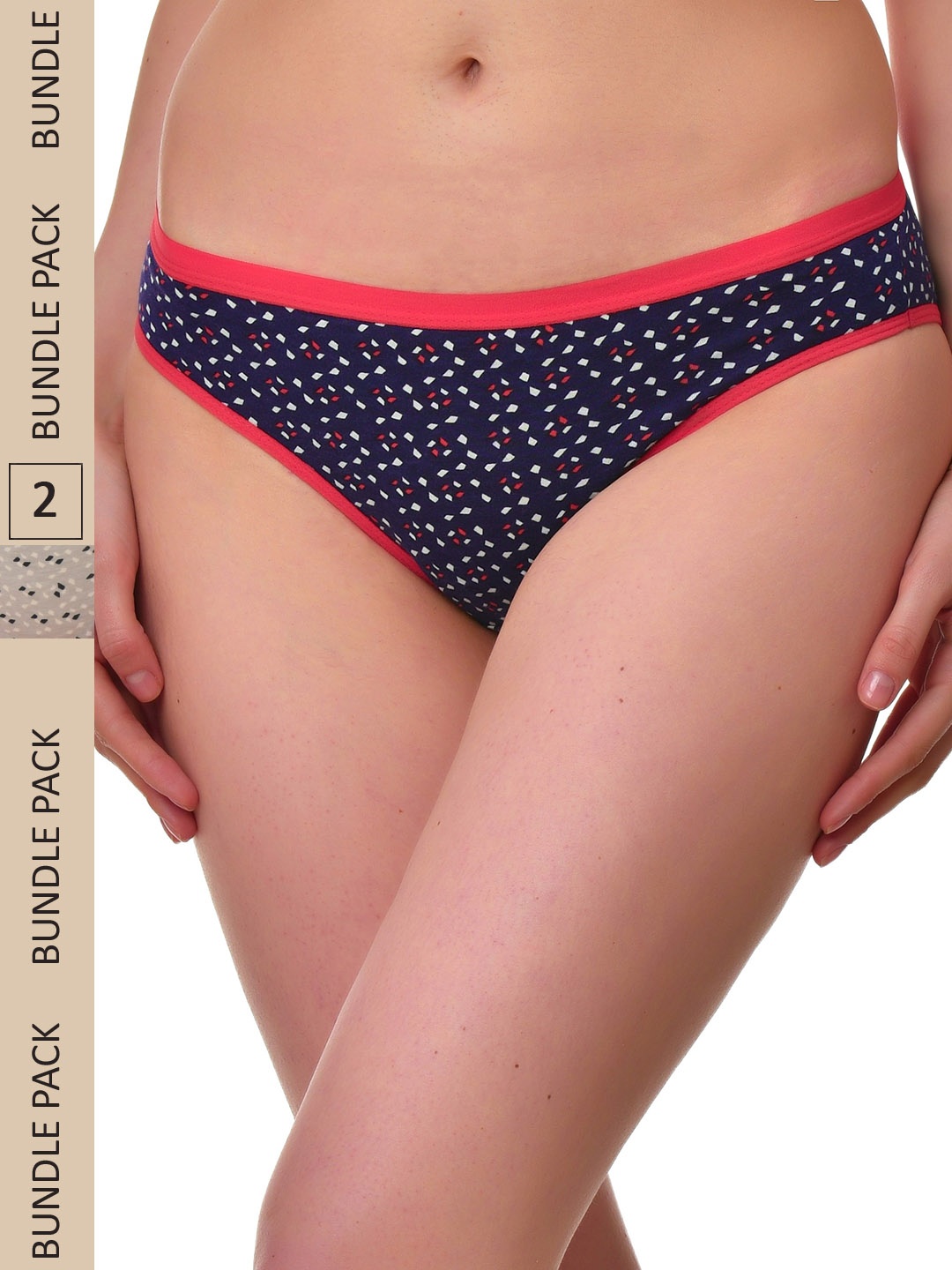 

UNMADE Women Pack Of 2 Assorted Cotton Bikini Briefs