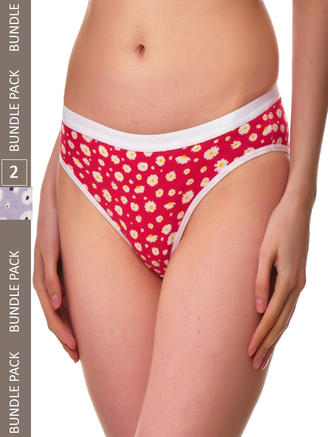 

UNMADE Women Pack Of 2 Assorted Cotton Bikini Briefs