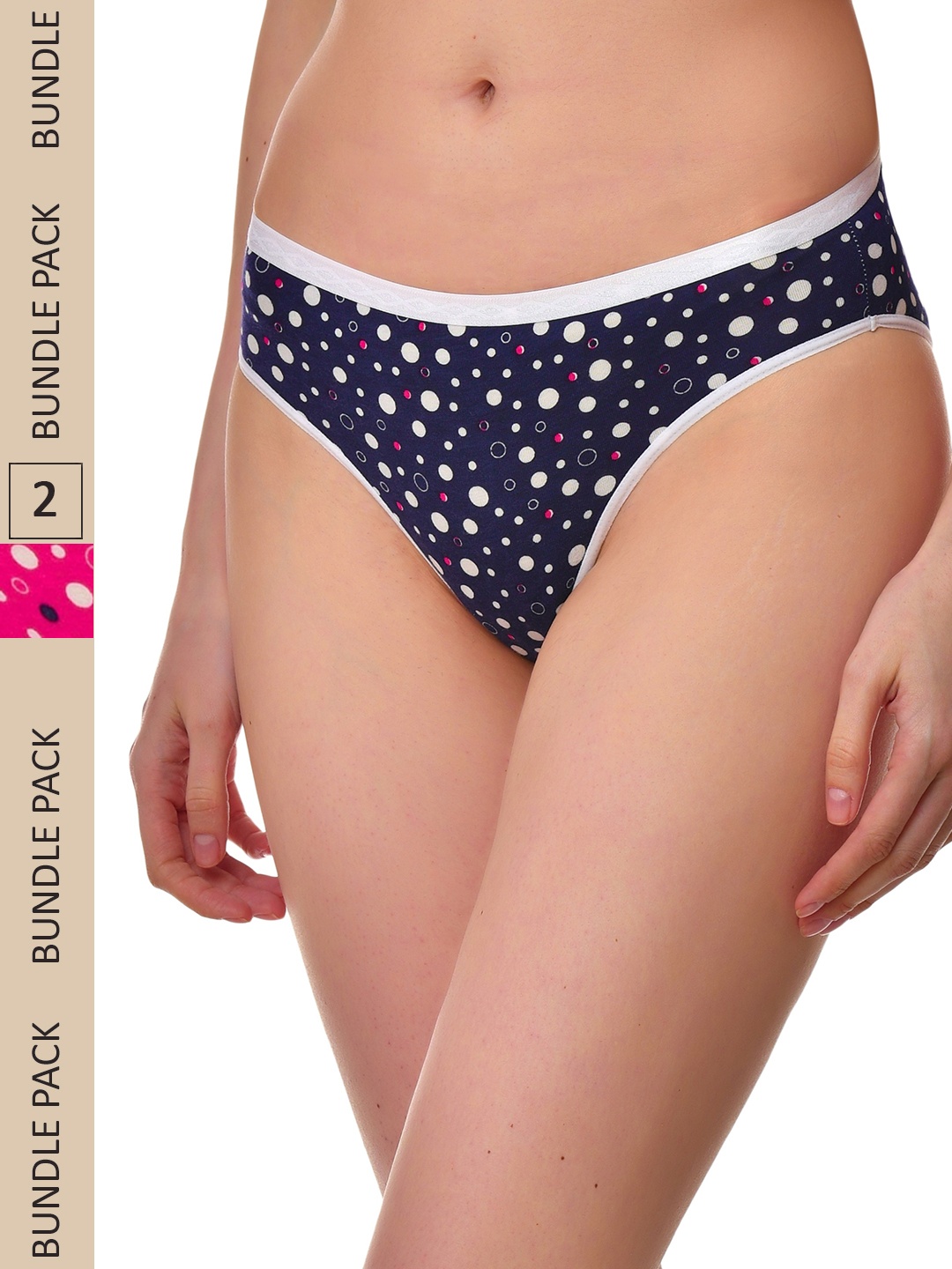 UNMADE Women Pack Of 2 Assorted Cotton Bikini Briefs