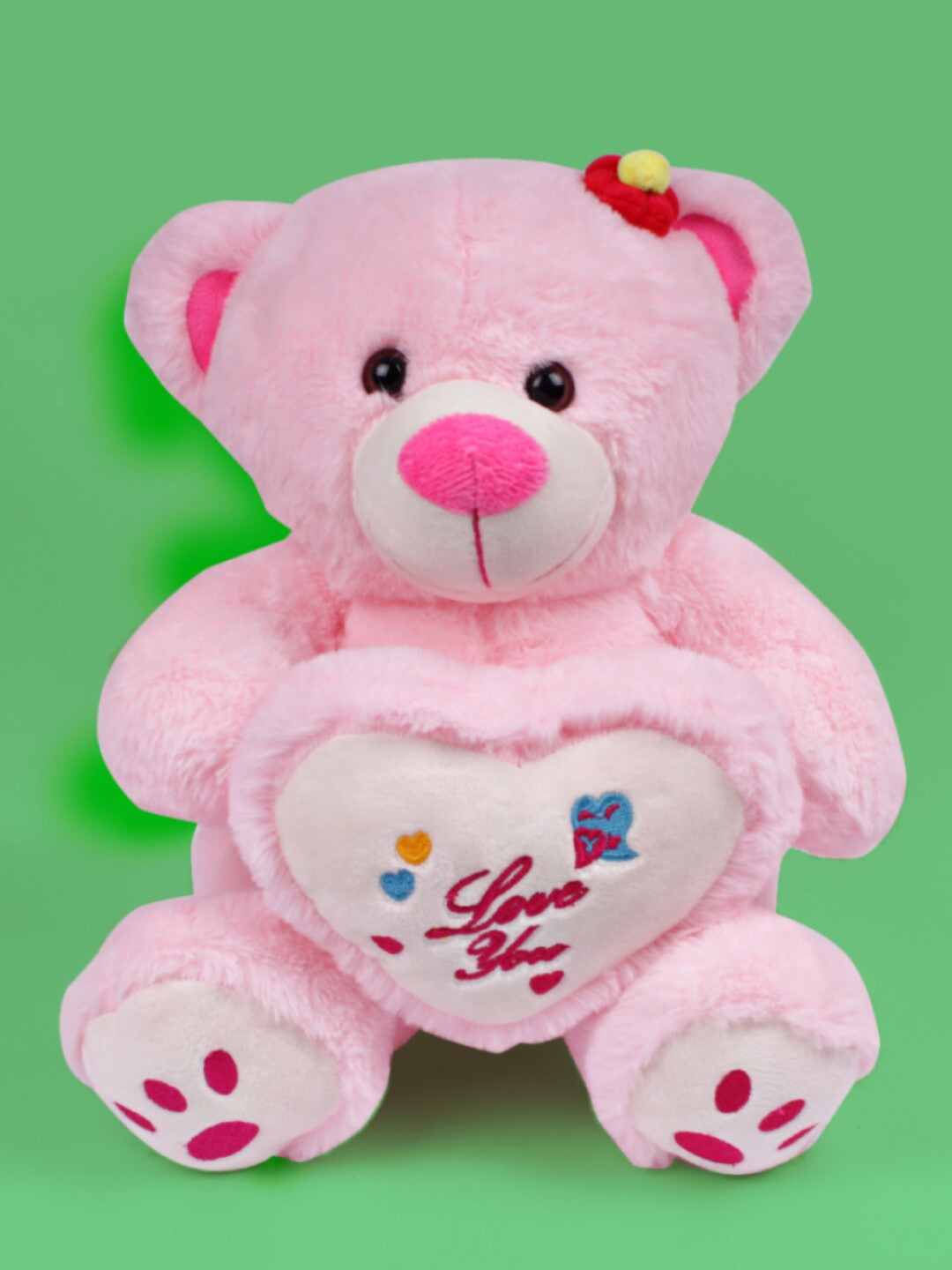 

DukieKooky Kids Teddy Bear Soft Toy with Heart, Pink