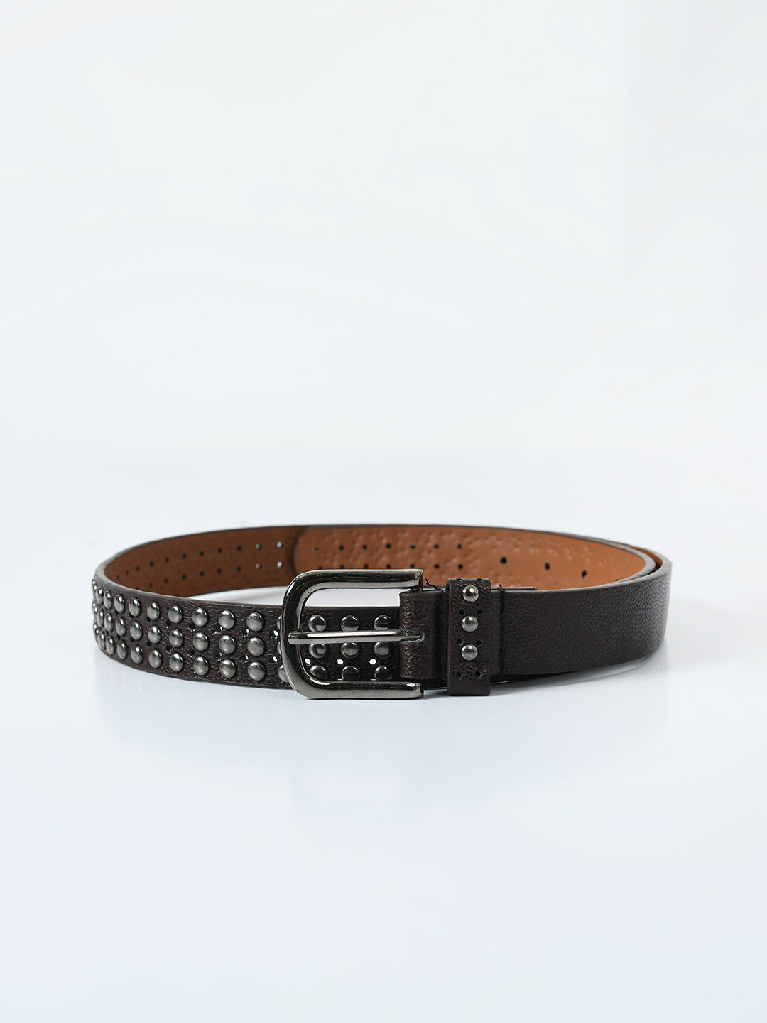

Kastner Women Embellished Slim Belt, Coffee brown