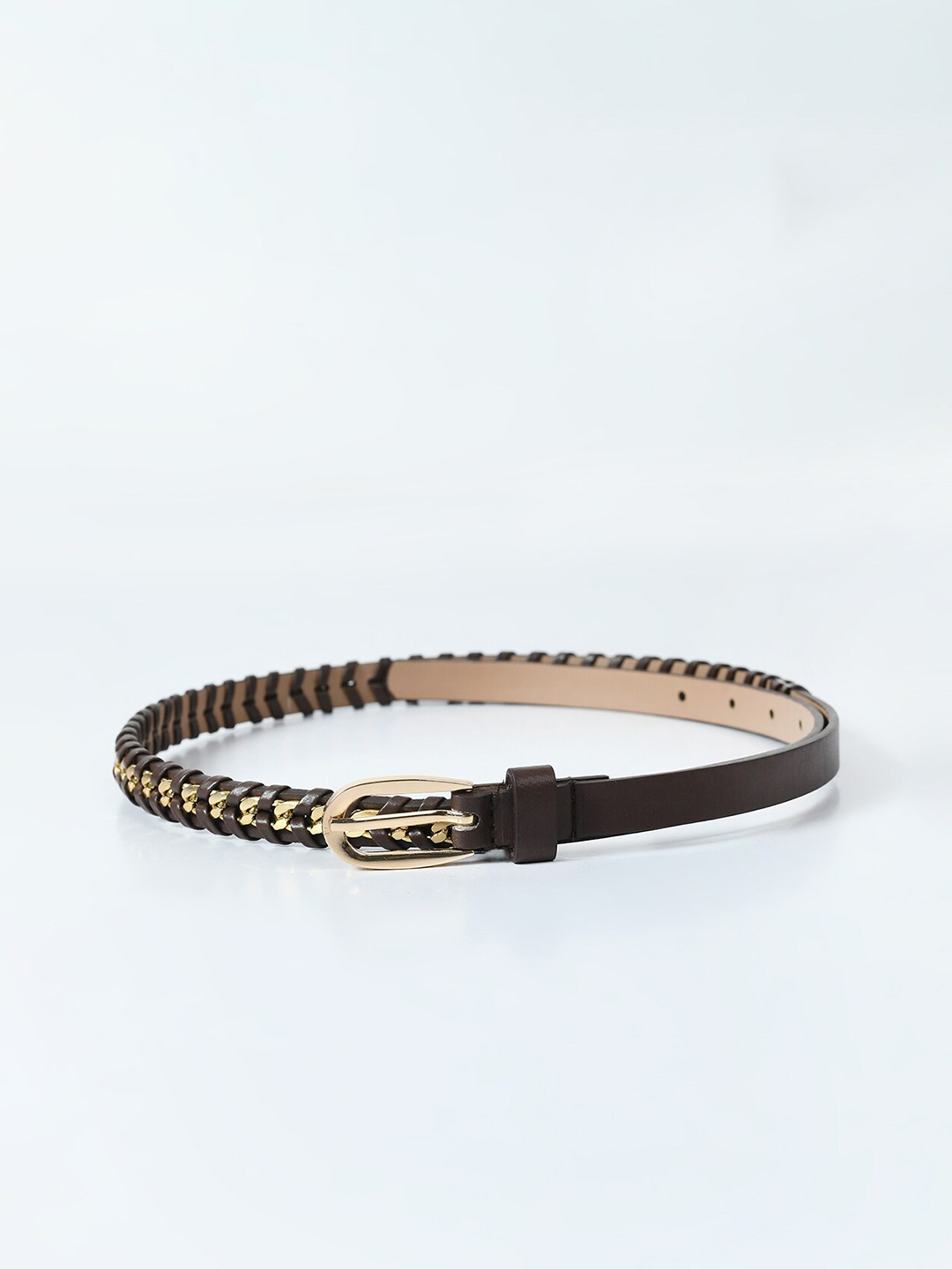 

Kastner Women Embellished Slim Belt, Brown