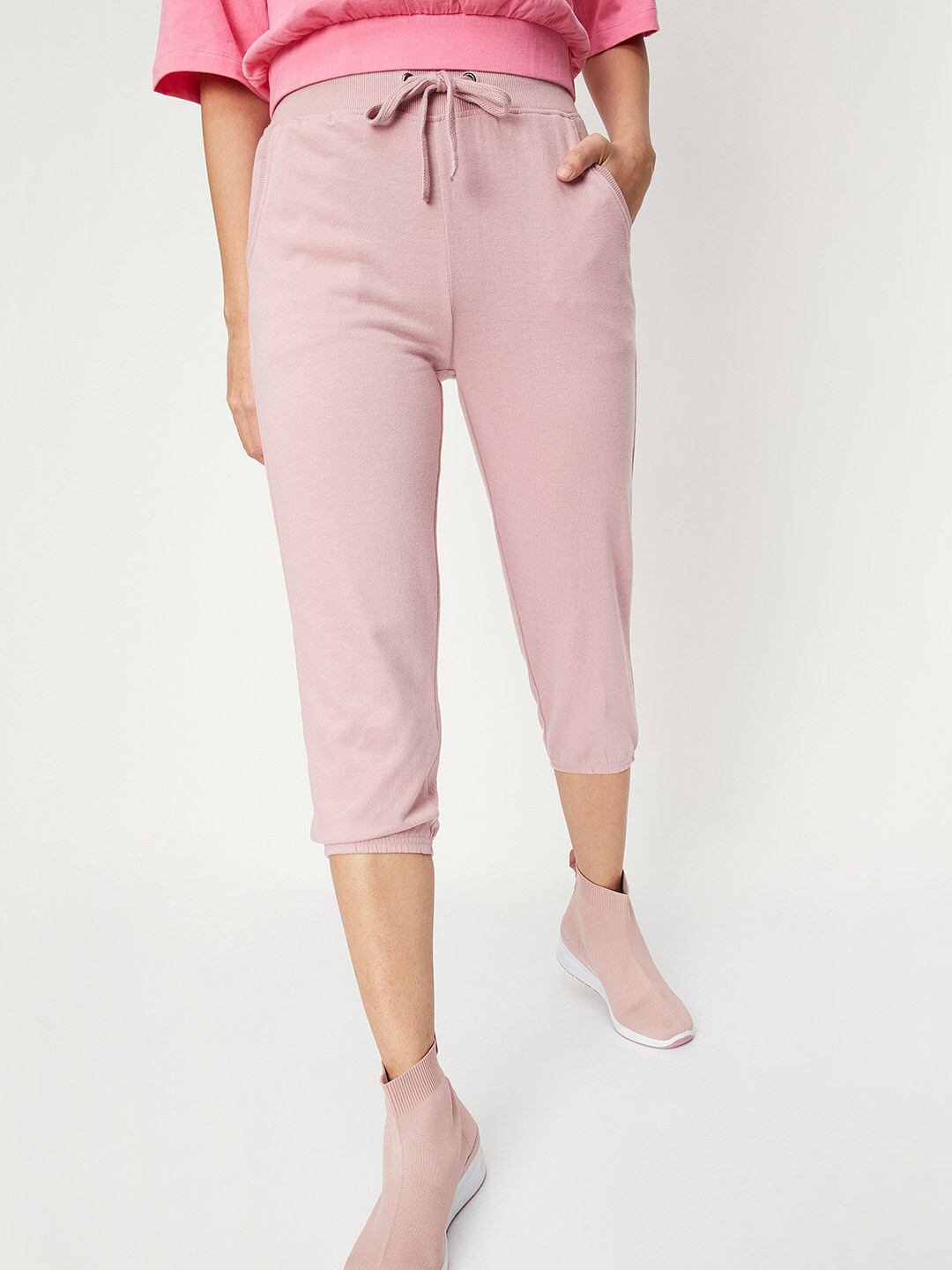 

max Women Cotton Capris, Pink