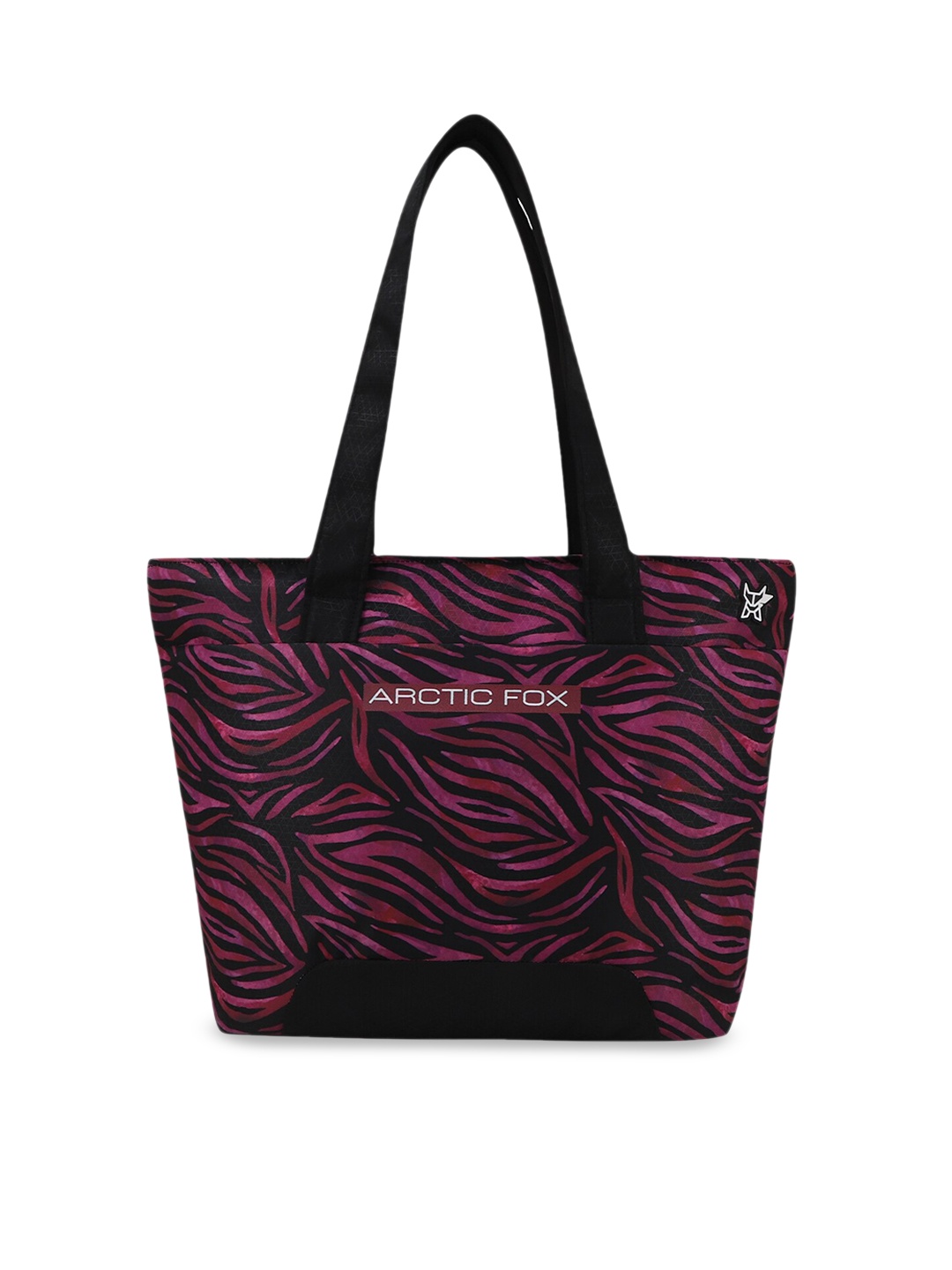 

Arctic Fox Printed Oversized Structured Shoulder Bag, Maroon