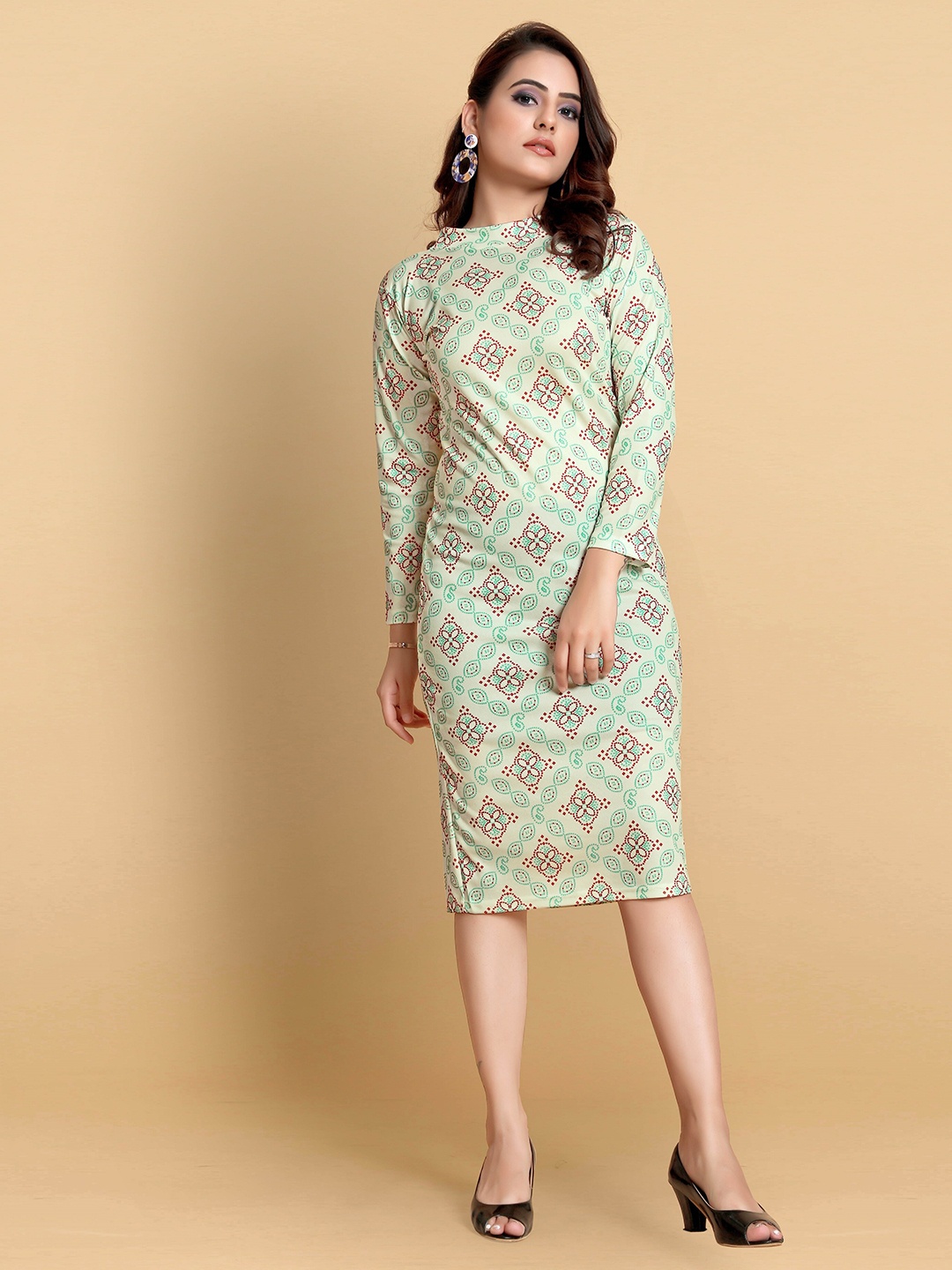 

AUCREATIONS Organic Cotton Sheath Dress, Green