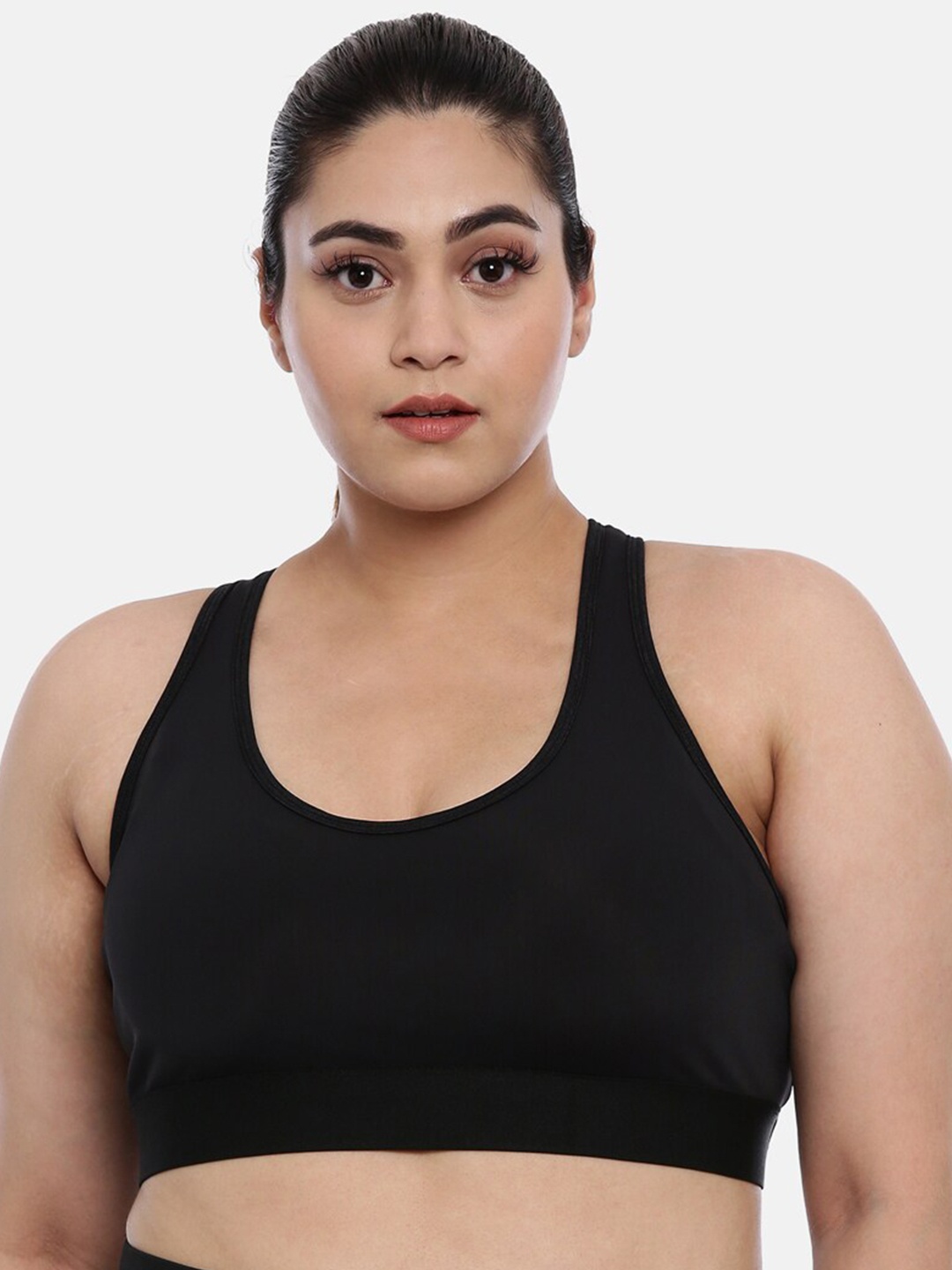 

The Pink Moon Plus Size Non-Wired Moisture Wicking Rapid-Dry Sports Bra, Black