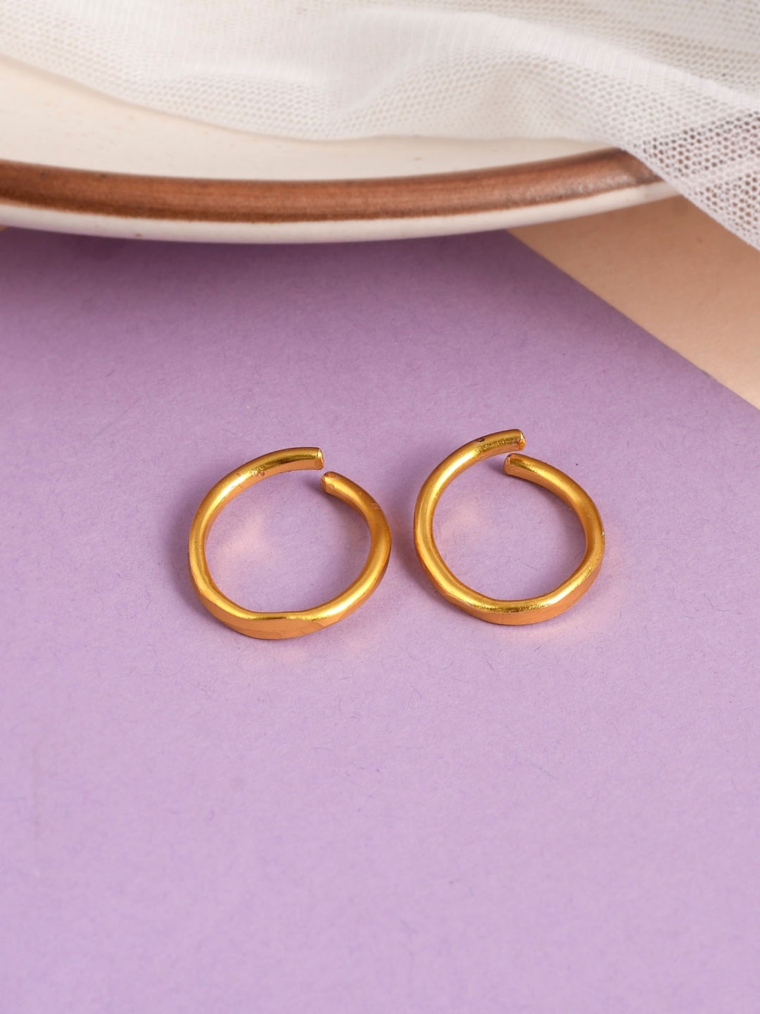 

Silvermerc Designs Set Of 2 Gold-Plated Adjustable Toe Rings