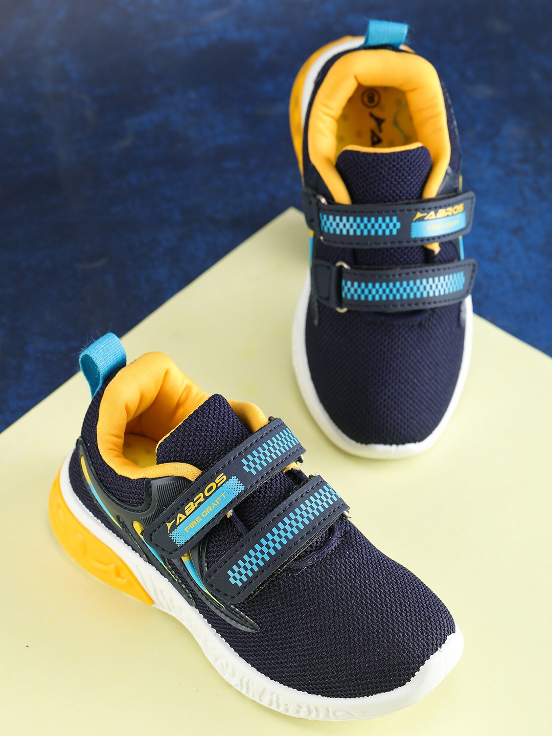 

ABROS Boys Air Mesh Walking Shoes, Navy blue