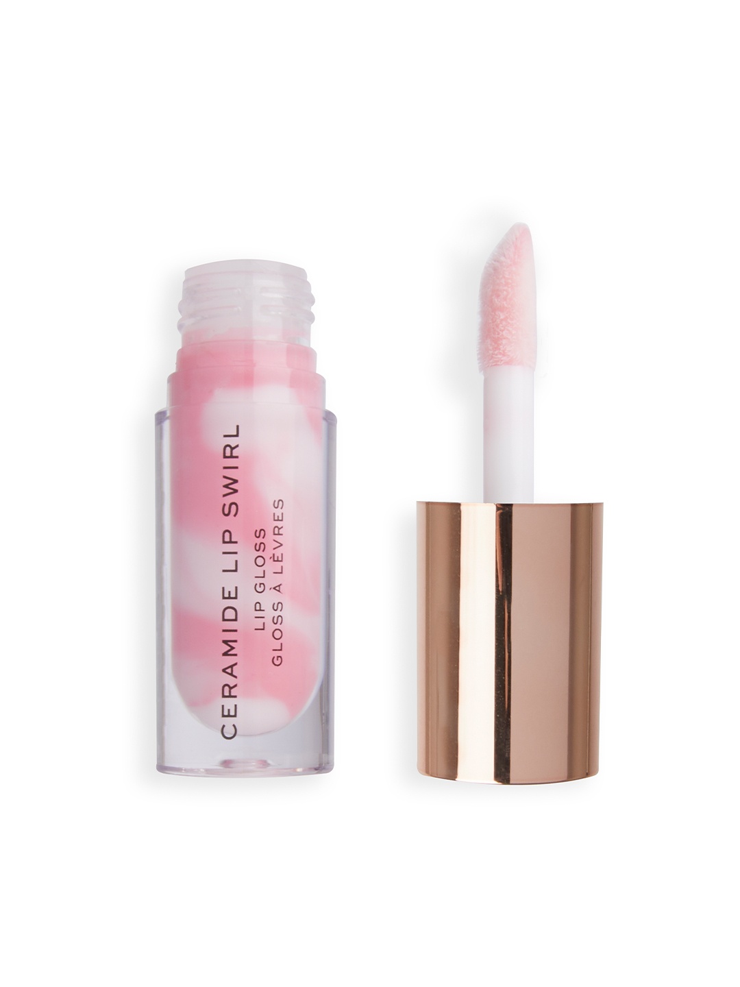 

Makeup Revolution London Ceramide Lip Swirl Hydrating Lip Gloss 4.5ml- Pure Gloss Clear, Pink