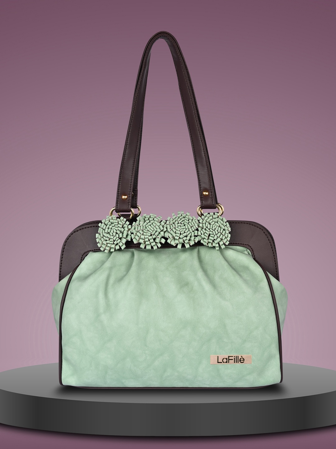 

LaFille PU Structured Handheld Bag, Blue