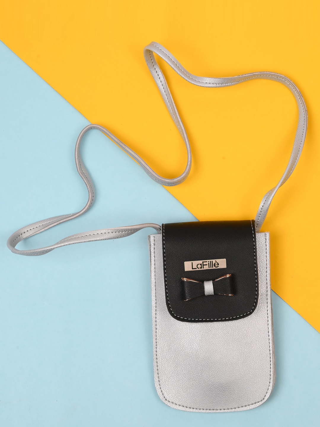 

LaFille Colourblocked Sling Bag Handbags, Silver