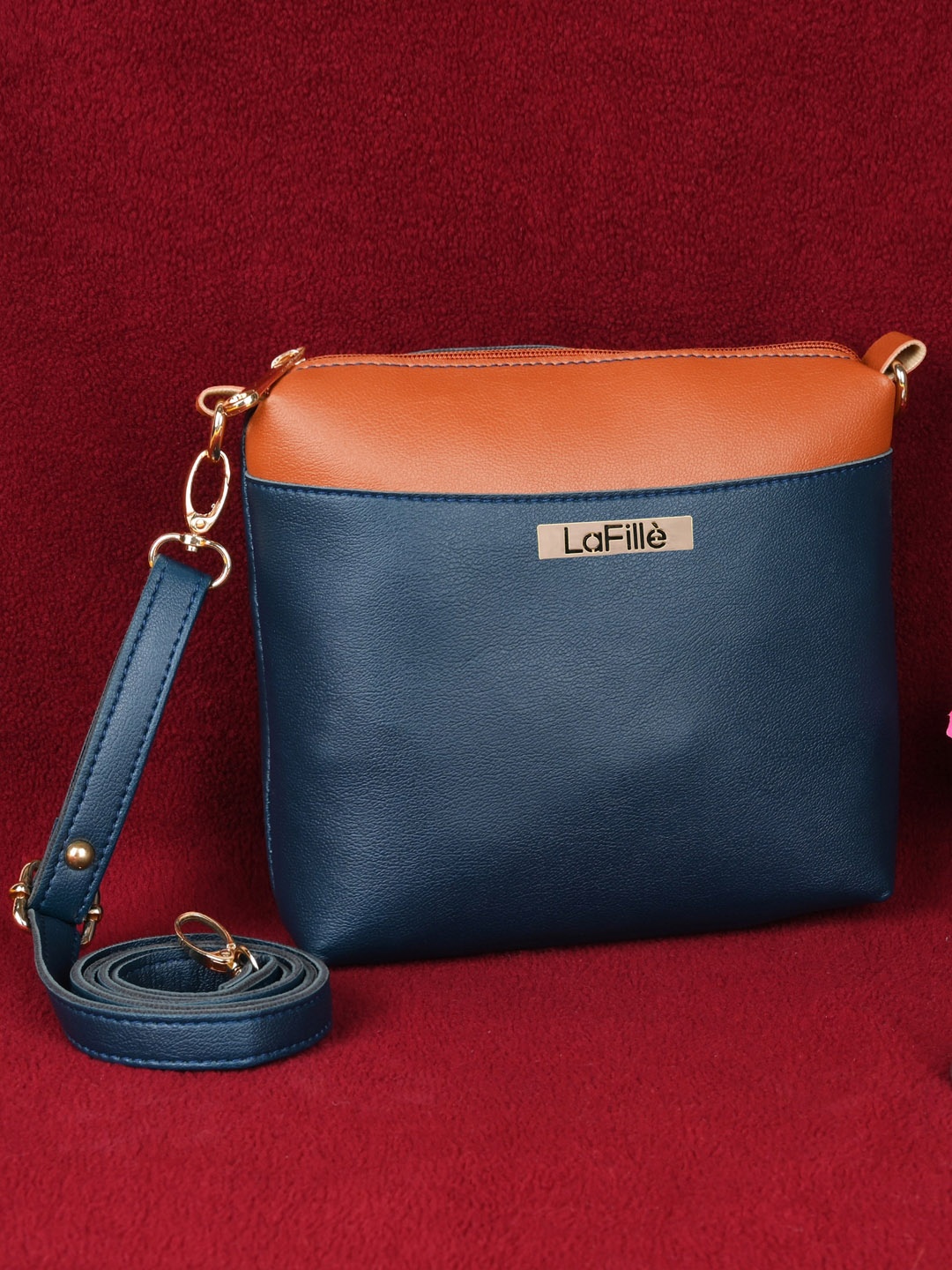 

LaFille Colourblocked Sling Bag Handbags, Navy blue