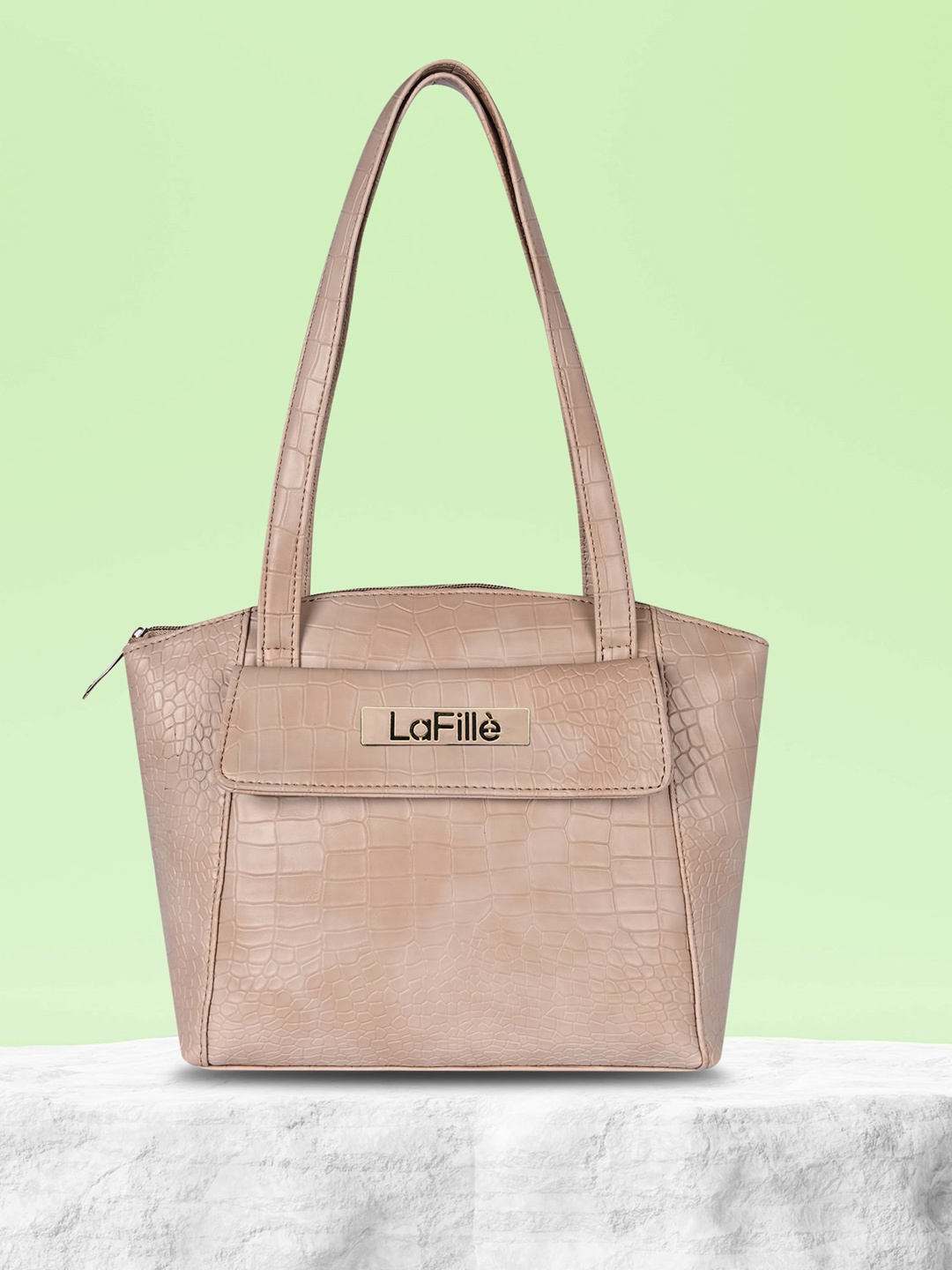 

LaFille Textured Shoulder Bag Handbags, Beige