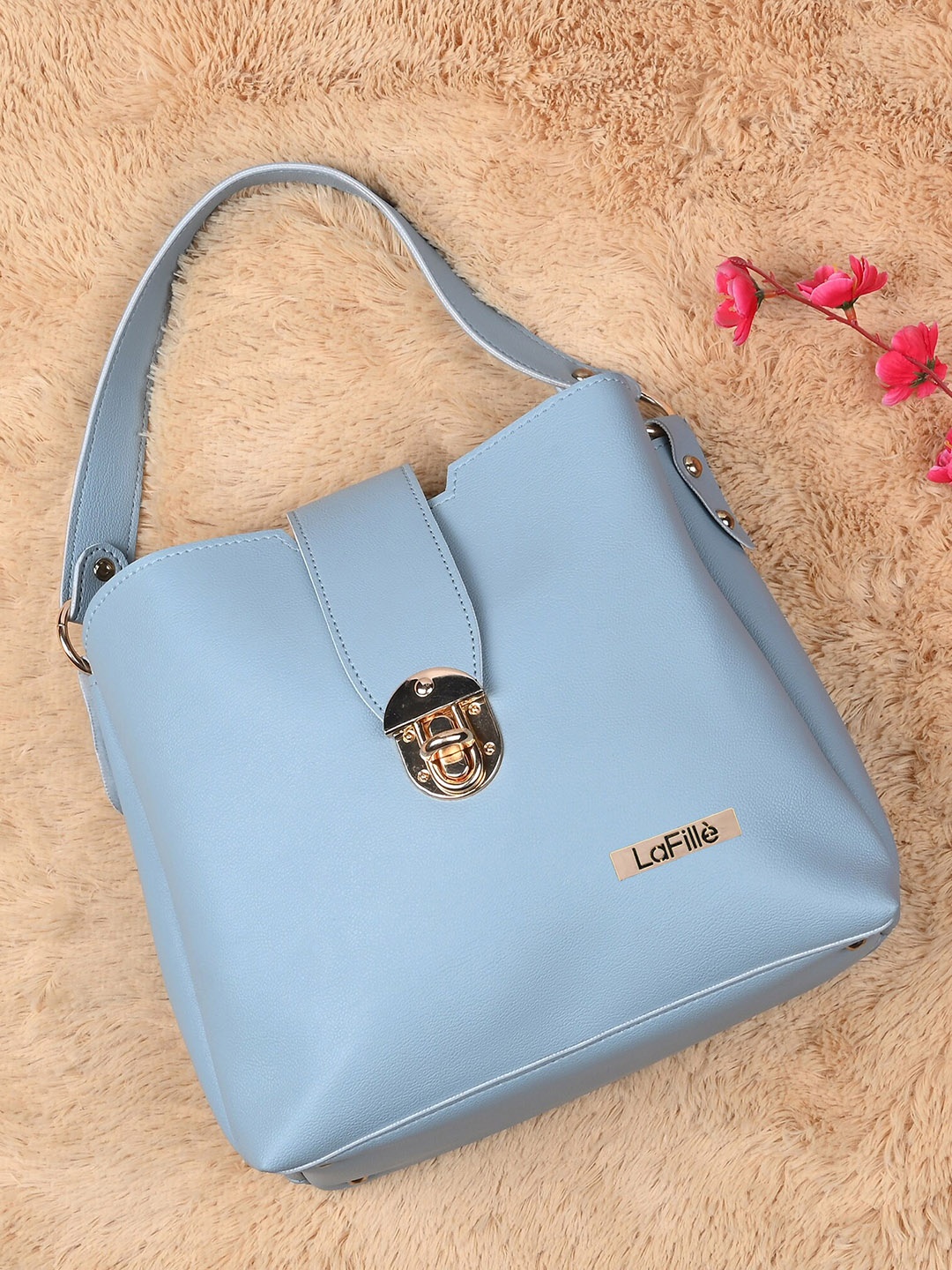 LaFille Structured Handheld Bag, Blue