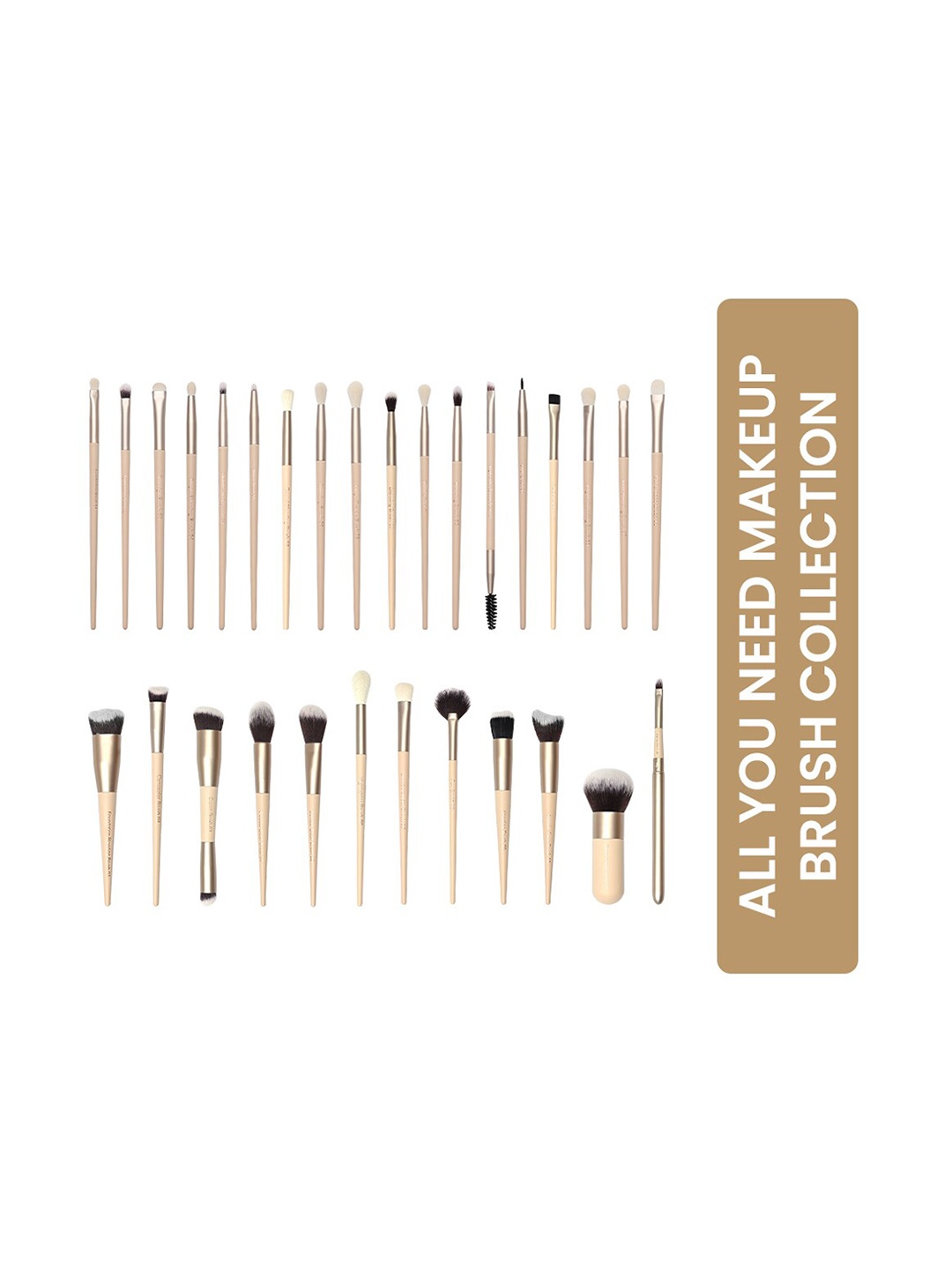 

Milagro beauty Set of 30 All You Need Makeup Brush Collection, Beige
