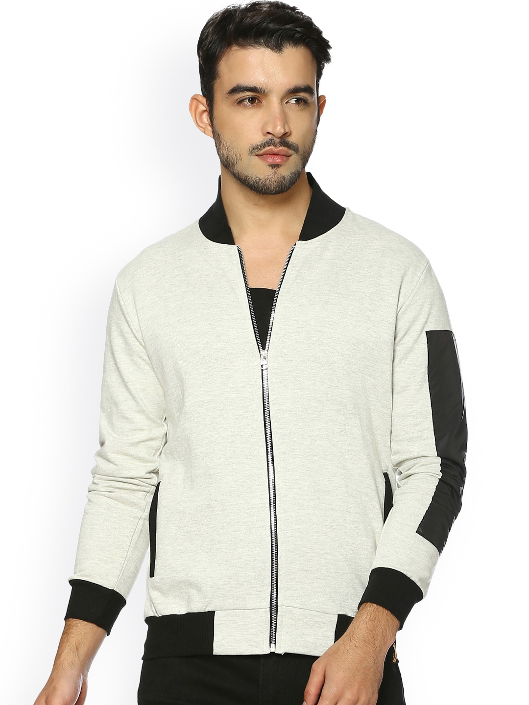 

Campus Sutra Men Cream-Coloured Solid Tailored Jacket