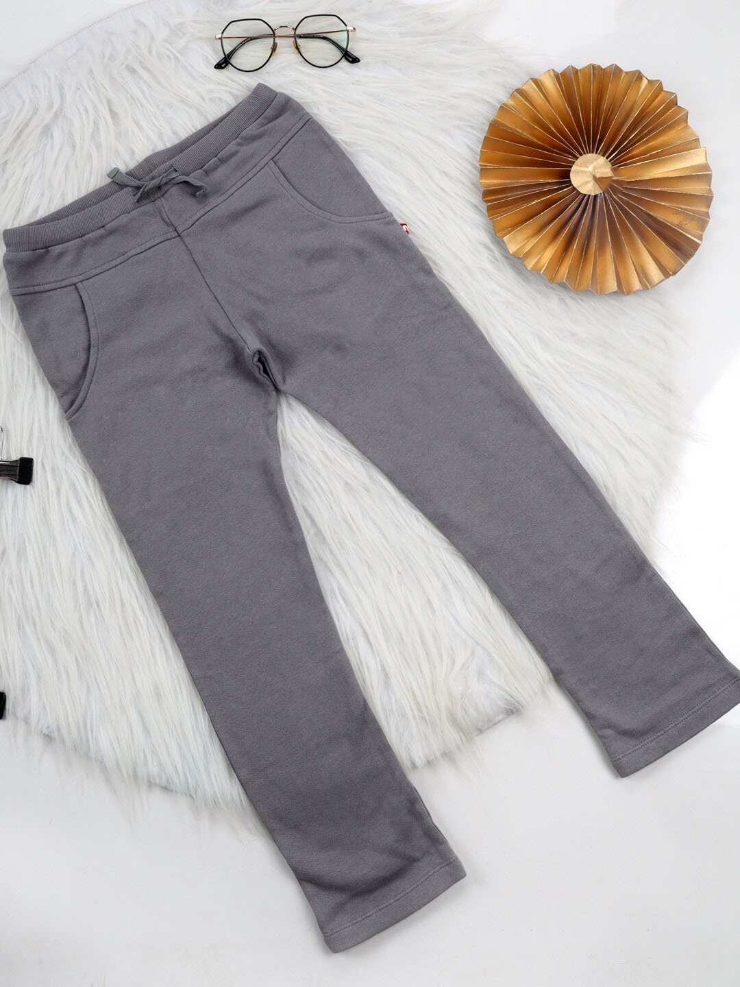 

Nino Bambino Boys Woven Pure Cotton Track Pants, Grey