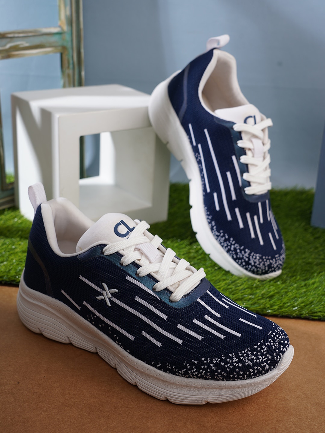 

Carlton London sports Women Woven Design Sneakers, Navy blue