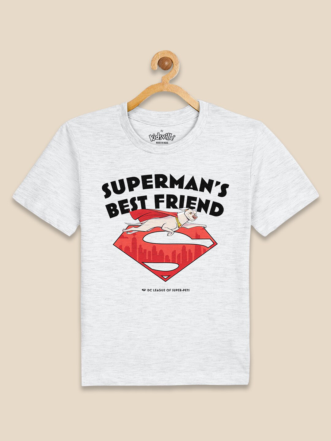 

Kids Ville Boys Dc League Of Super Pets Printed Tshirt, Grey
