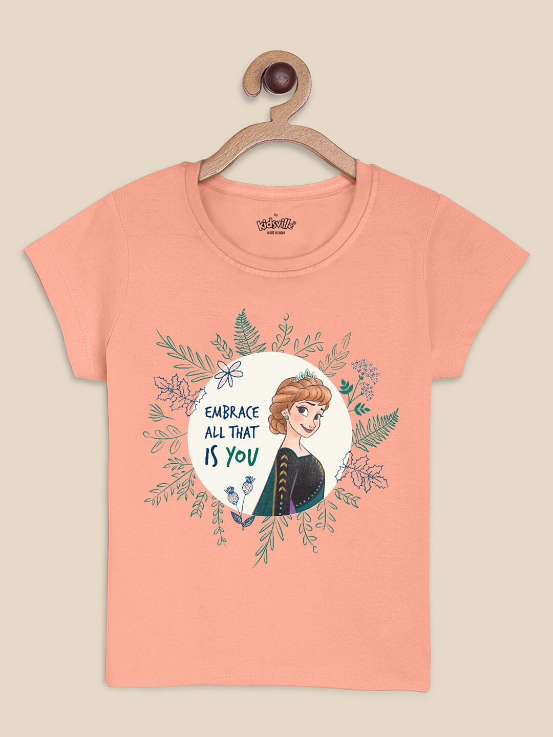

Kids Ville Girls Printed T-shirt, Pink