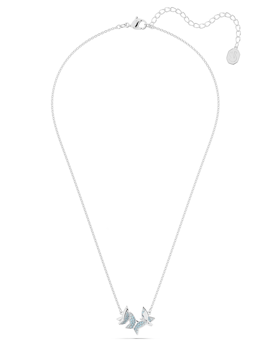 

SWAROVSKI Women MP Lilia:Necklace S Blu/Rhs Necklace, Silver