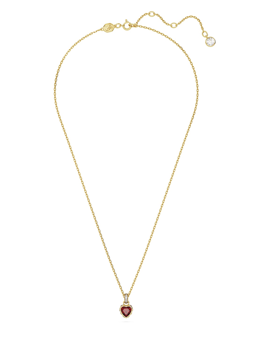 

Swarovski Red Gold Plated Heart Shaped Chroma Pendant