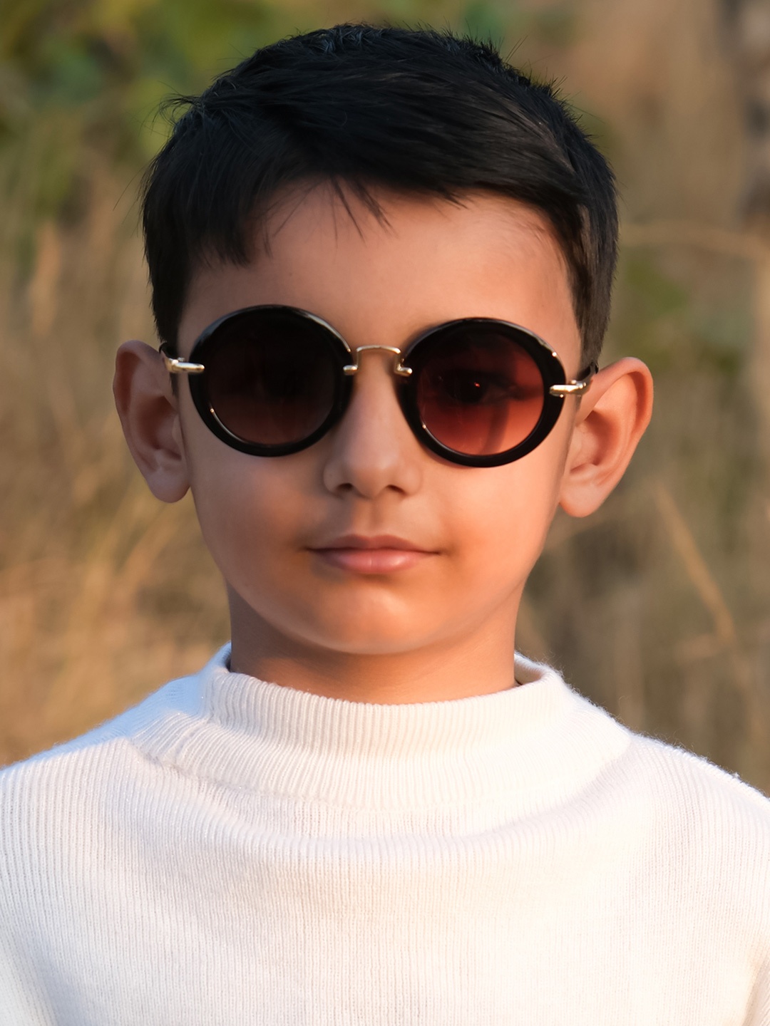 

DukieKooky Kids Brown Round Sunglasses with UV Protected Lens