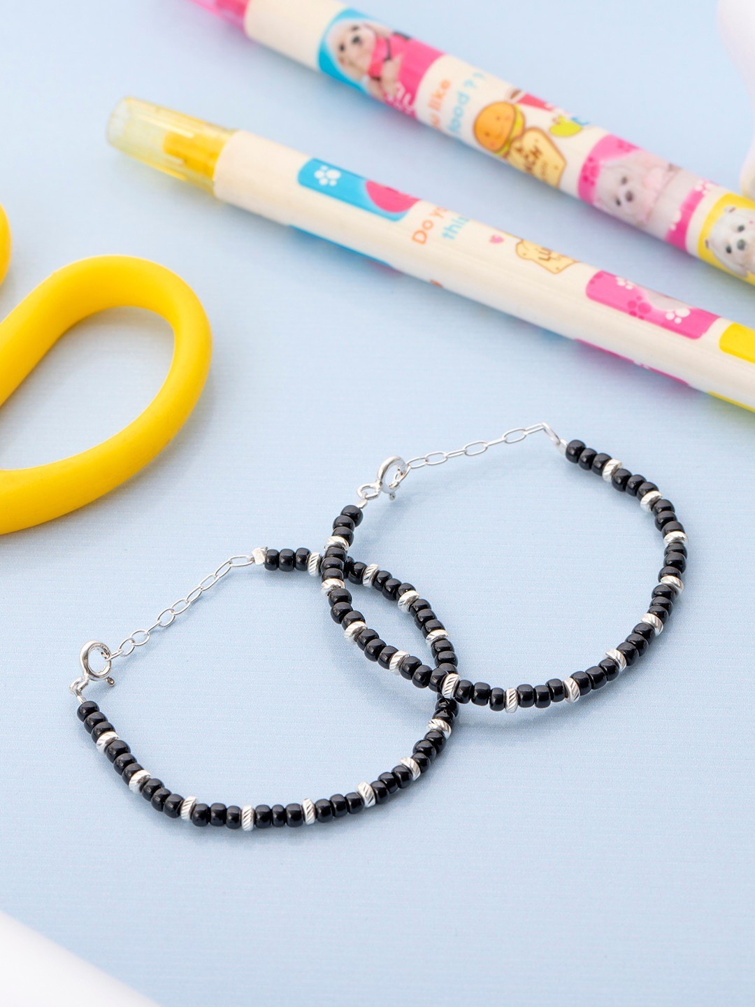 

Zavya Girls Set Of 2 Sterling Silver-Plated Charm Bracelet