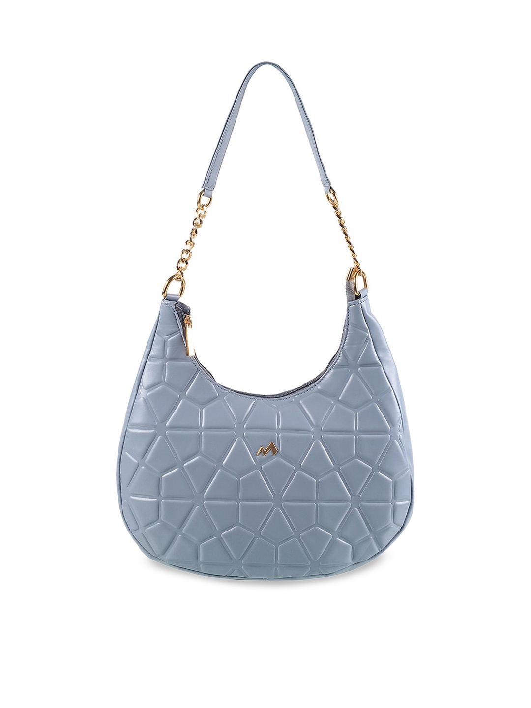 

Metro Textured PU Structured Hobo Bag, Blue