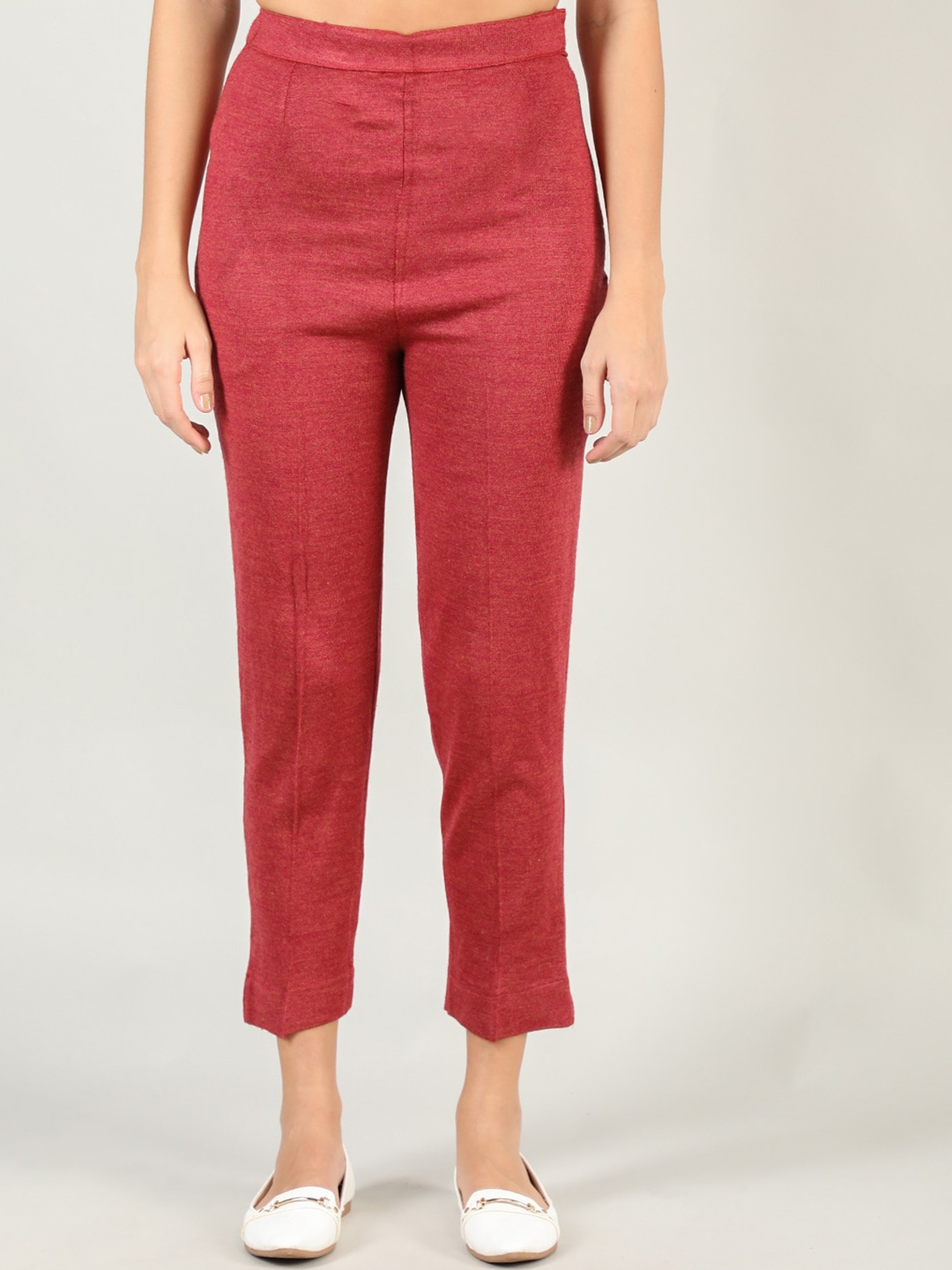 

HANG N HOLD Women Easy Wash Acrylic Trousers, Red
