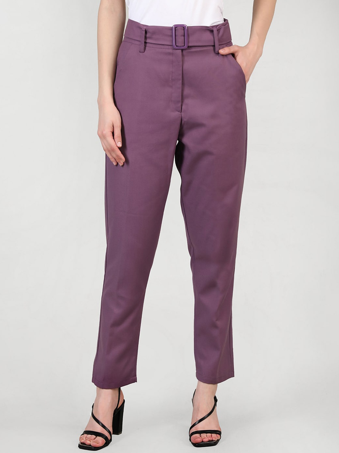 

Dlanxa Women Custom Easy Wash Trousers, Purple